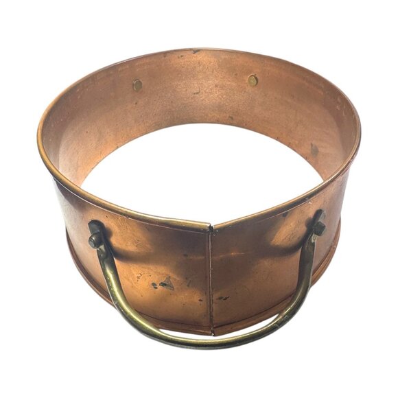 Rustic Copper & Silver Hammered Cuff Bracelet W/ Blue Agate Teardrop Gemstone - Picture 13 of 16